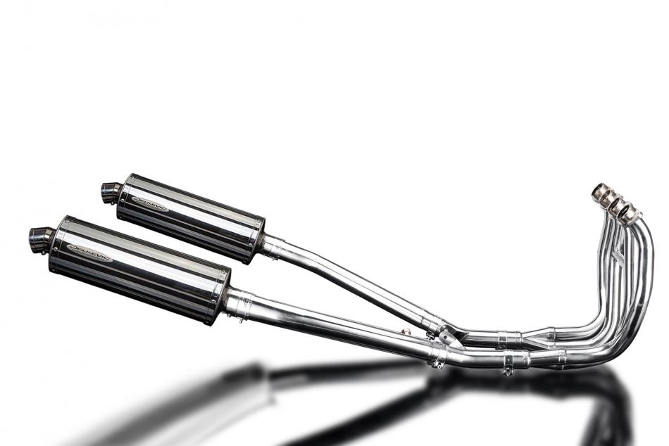 SUZUKI GSX1300R HAYABUSA 99-07 DECAT FULL 4-2 EXHAUST 350mm STAINLESS OVAL BSAU