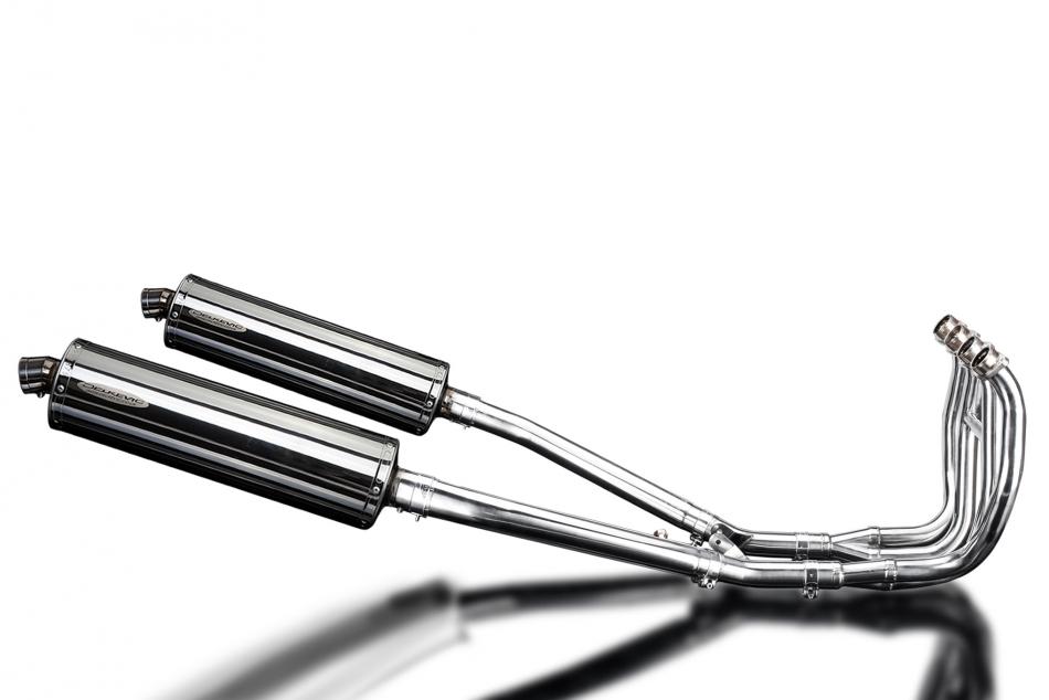 SUZUKI GSX1300R HAYABUSA 99-07 DECAT FULL 4-2 EXHAUST 450mm STAINLESS OVAL BSAU