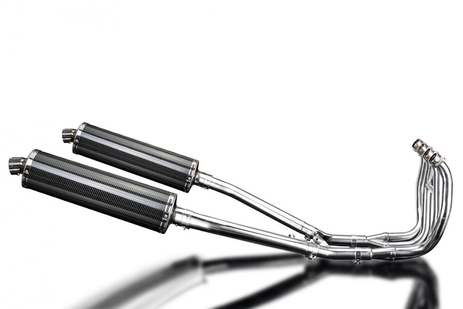 SUZUKI GSX1300R HAYABUSA 99-07 DECAT FULL 4-2 EXHAUST 450mm CARBON OVAL BSAU