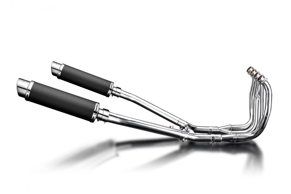 SUZUKI GSX1300R HAYABUSA 99-07 DECAT FULL 4-2 EXHAUST 350mm CARBON ROUND BSAU