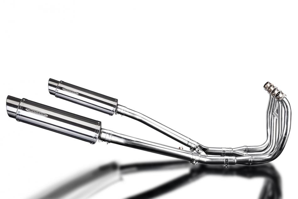 SUZUKI GSX1300R HAYABUSA 99-07 DECAT FULL 4-2 EXHAUST 350mm STAINLESS ROUND BSAU