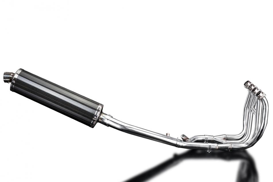 SUZUKI GSX1300R HAYABUSA 99-07 DECAT FULL 4-1 EXHAUST 450mm CARBON OVAL BSAU