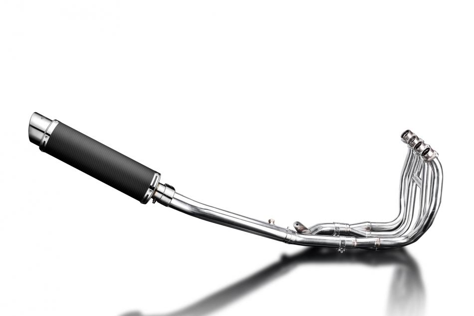 SUZUKI GSX1300R HAYABUSA 99-07 4-1 EXHAUST SYSTEM 350mm CARBON ROUND SILENCER BS