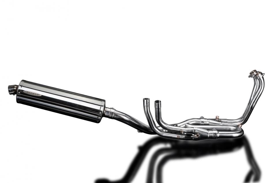 HONDA VFR1200X 12-19 DECAT FULL 4-1 EXHAUST 450mm STAINLESS OVAL BSAU SILENCER