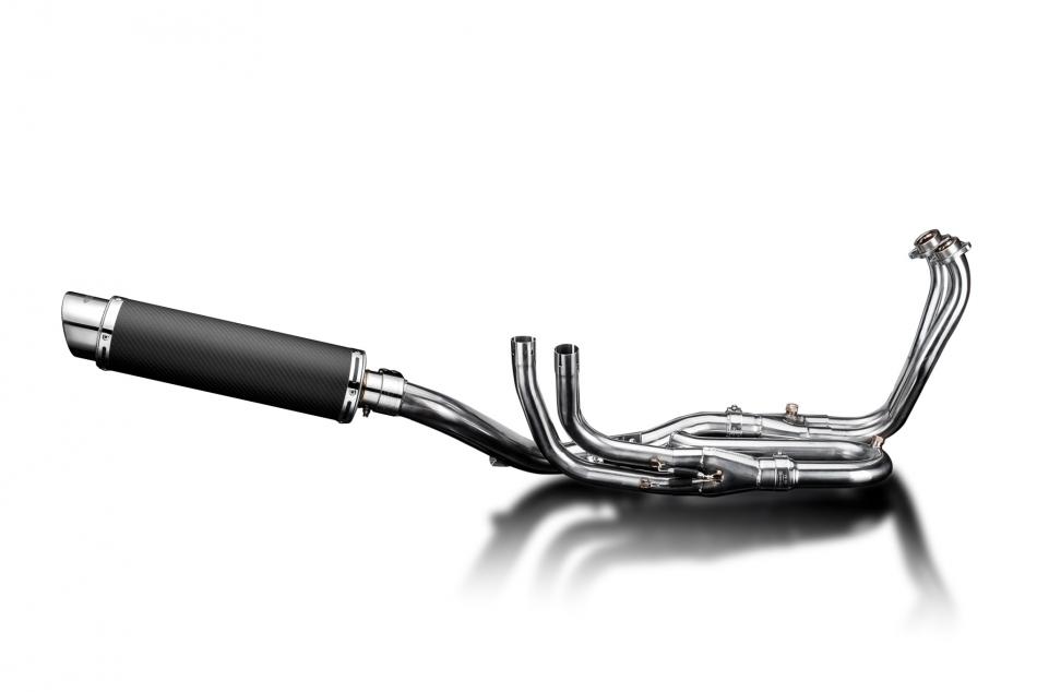 HONDA VFR1200X 12-19 DECAT FULL 4-1 EXHAUST 350mm CARBON ROUND BSAU SILENCER