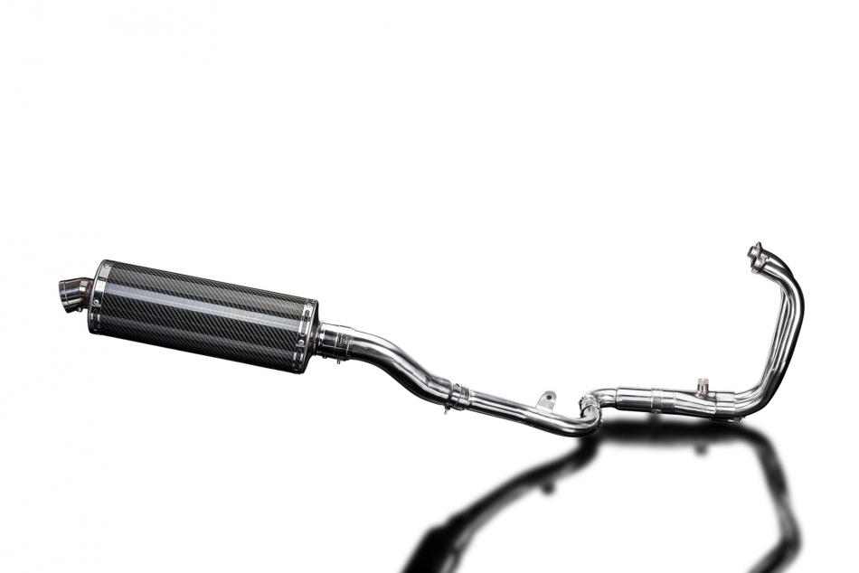 KAWASAKI NINJA 300 2013-19 FULL 2-1 EXHAUST 350mm CARBON OVAL BSAU SILENCER