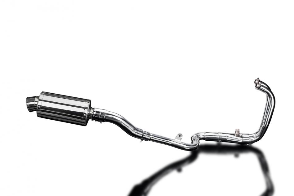 KAWASAKI NINJA 300 2013-19 FULL 2-1 EXHAUST 225mm STAINLESS OVAL SILENCER