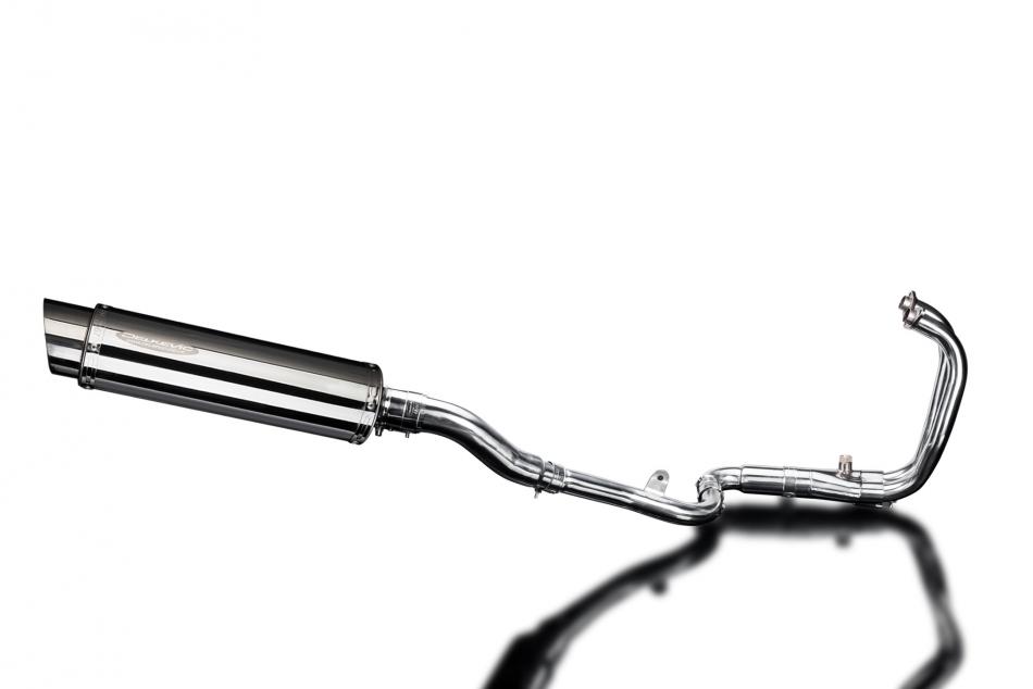 KAWASAKI NINJA 300 2013-19 FULL 2-1 EXHAUST 350mm STAINLESS ROUND BSAU SILENCER