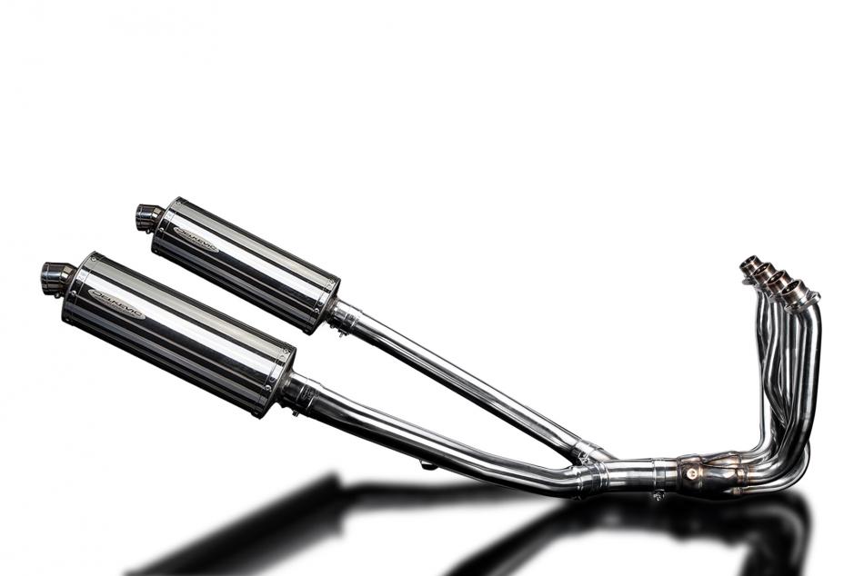 KAWASAKI ZZR1400 12-20 DECAT 4-2 EXHAUST 350mm STAINLESS OVAL BSAU SILENCERS