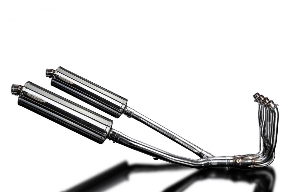 KAWASAKI ZZR1400 12-20 DECAT 4-2 EXHAUST 450mm STAINLESS OVAL BSAU SILENCERS