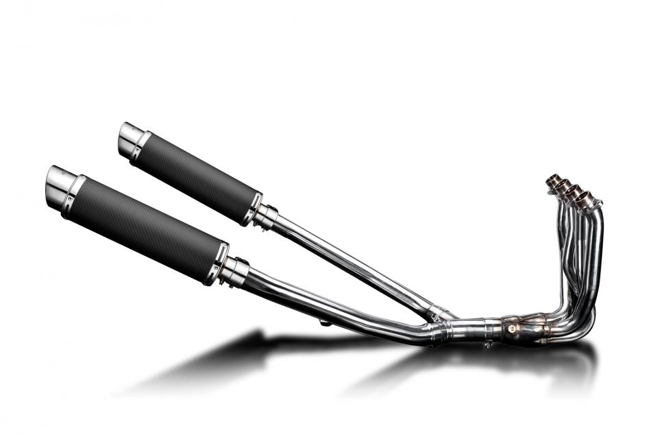 KAWASAKI ZZR1400 12-20 4-2 EXHAUST SYSTEM 350mm CARBON ROUND SILENCER BSAU SILEN