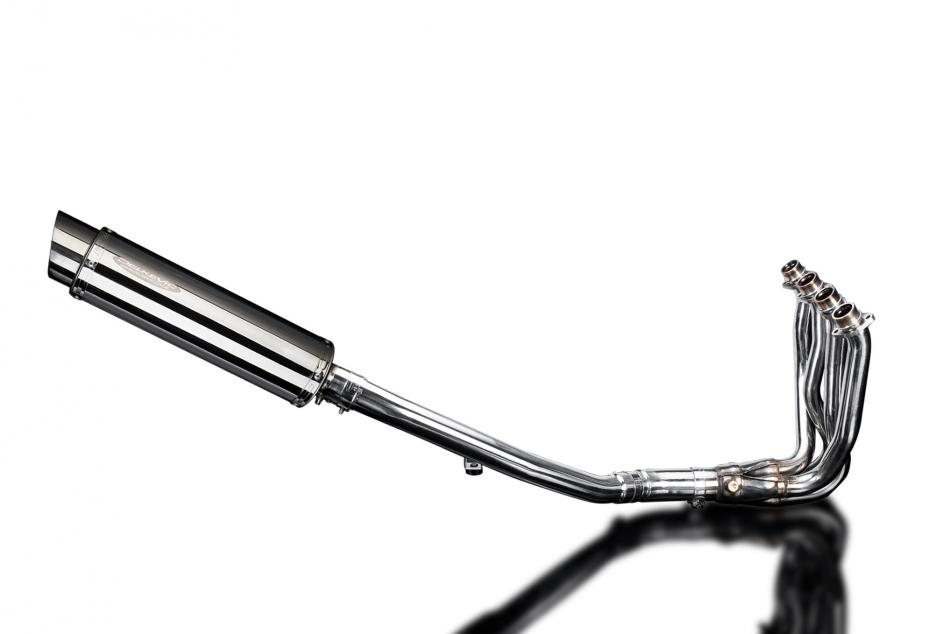 Kawasaki ZZR1400 ZX14 2012-23 4-1 EXHAUST SYSTEM 350mm STAINLESS ROUND SILENCER