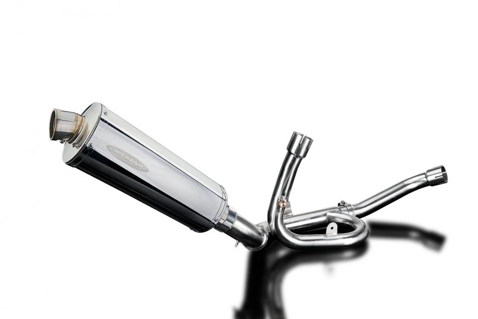 SUZUKI DL1000 V-STROM 14-20 DECAT 350mm OVAL STAINLESS BSAU SILENCER EXHAUST KIT