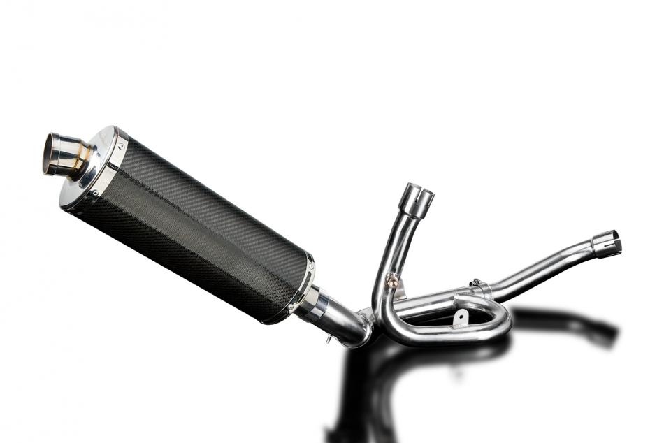 SUZUKI DL1000 V-STROM 14-20 DECAT 350mm OVAL CARBON BSAU SILENCER EXHAUST KIT