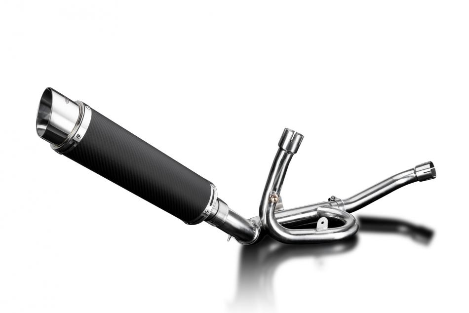 SUZUKI DL1000 V-STROM 14-20 DECAT 350mm CARBON ROUND BSAU SILENCER EXHAUST KIT