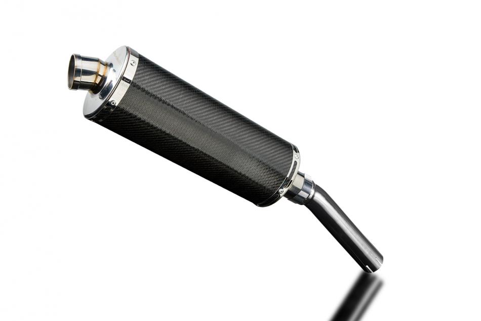 SUZUKI DR650 1990-1995 350mm OVAL CARBON BSAU SILENCER EXHAUST KIT