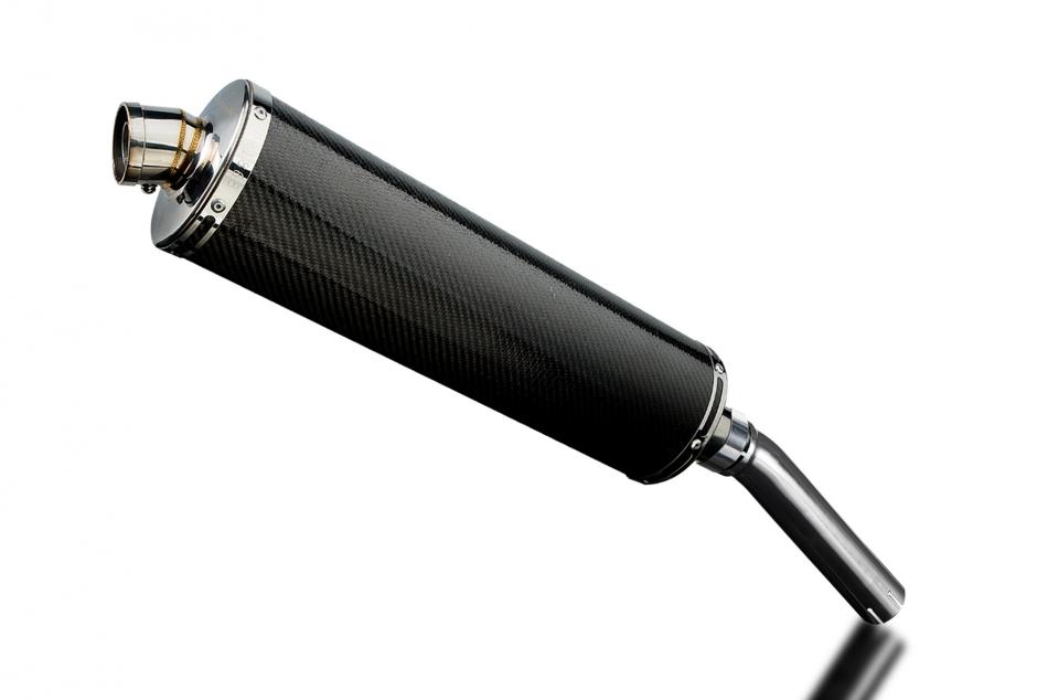 SUZUKI DR650 1990-1995 450mm OVAL CARBON BSAU SILENCER EXHAUST KIT