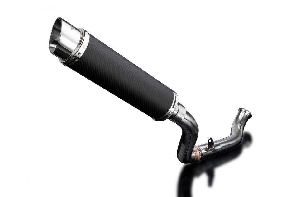 690 DUKE 2017-2019 / DE-CAT DL10 ROUND 350mm (14 inch) CARBON FIBRE SILENCER