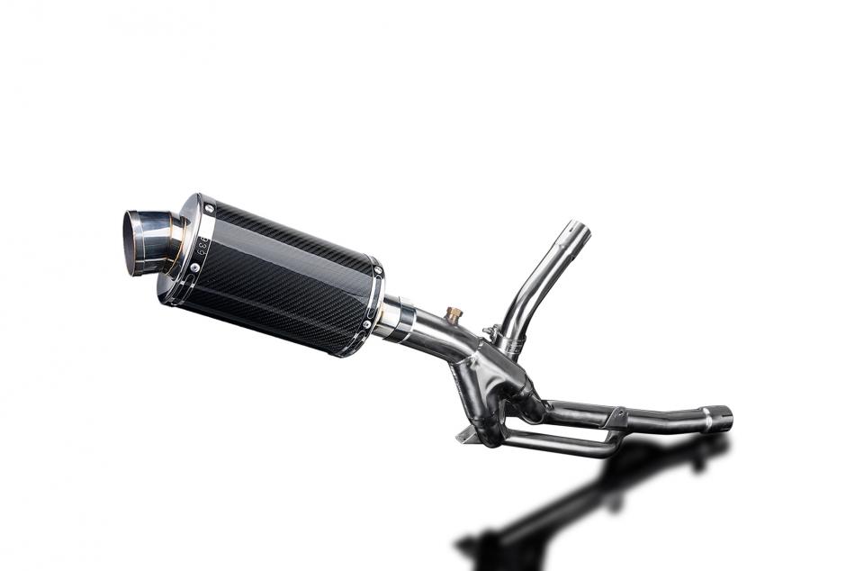 Suzuki DL650 V-Strom 2017-2023 225mm Oval Carbon Exhaust Silencer Can Kit