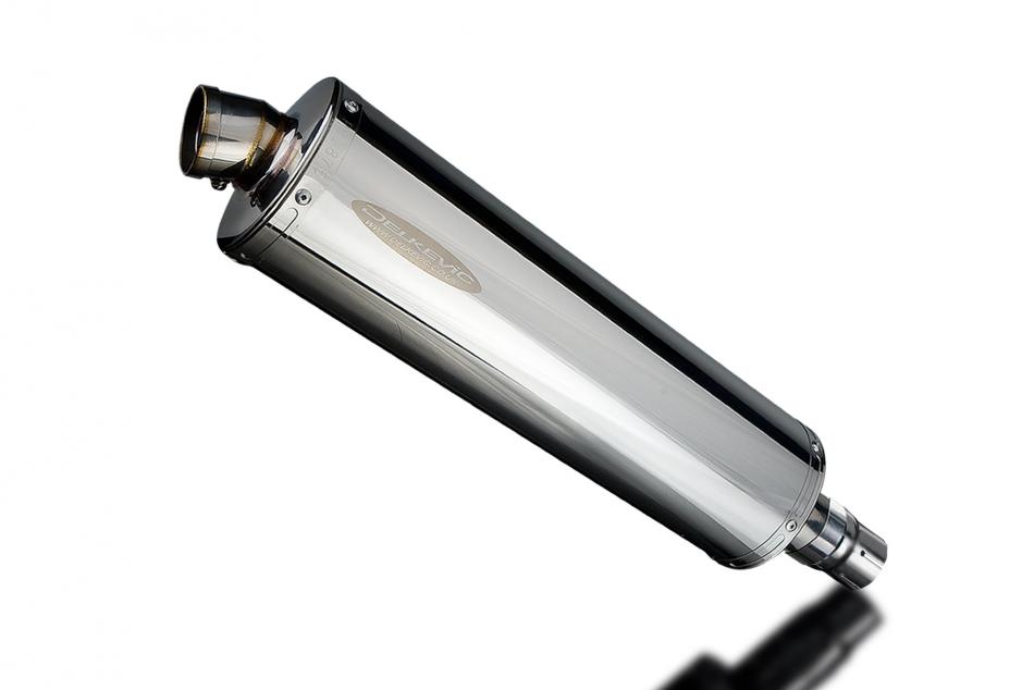 ROYAL ENFIELD HIMALAYAN 410 2016-2024 450mm OVAL STAINLESS SILENCER EXHAUST KIT