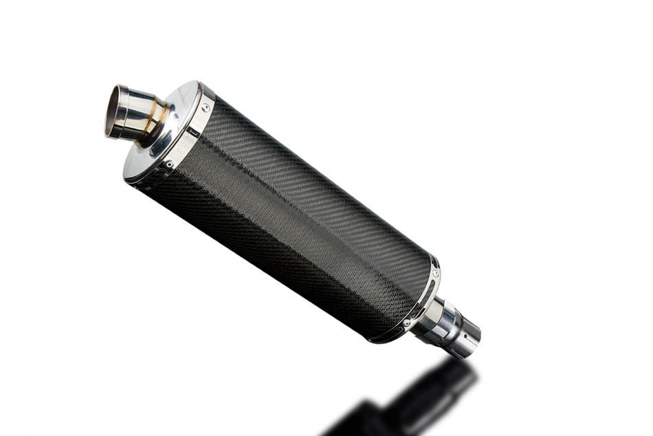 ROYAL ENFIELD HIMALAYAN 410 2016-24 350mm OVAL CARBON BSAU SILENCER EXHAUST KIT
