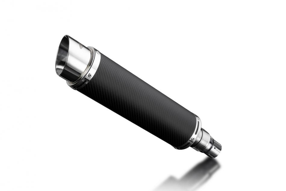 ROYAL ENFIELD HIMALAYAN 410 2016-2024 350mm CARBON ROUND SILENCER EXHAUST KIT