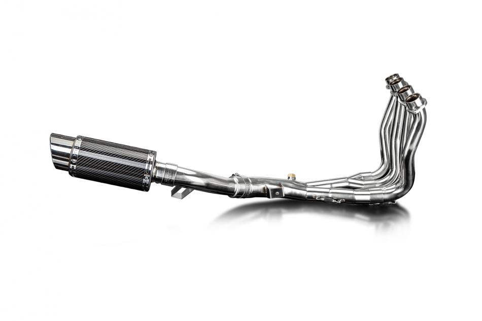 YAMAHA FZ1 FAZER FZ1S 06-15 FULL 4-1 EXHAUST 200mm CARBON ROUND SILENCER