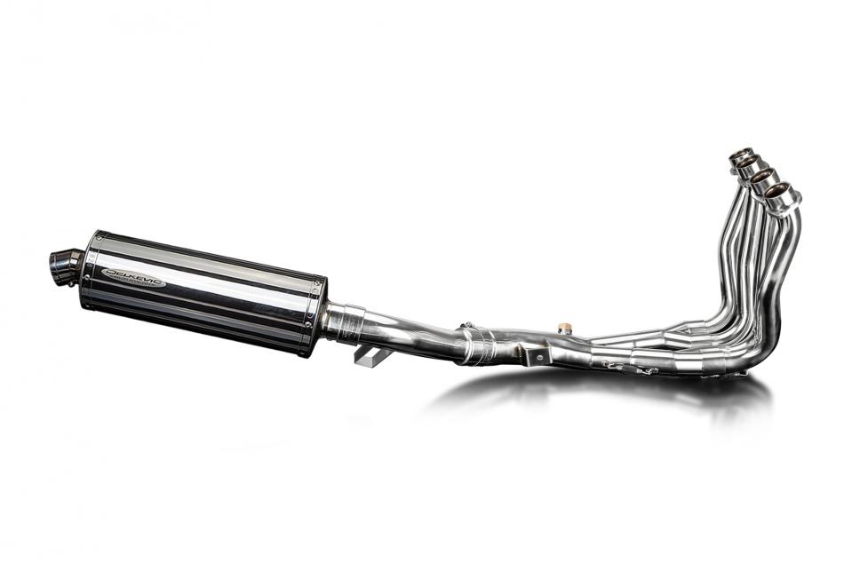 YAMAHA FZ1 FAZER FZ1S 06-15 FULL 4-1 EXHAUST 350mm STAINLESS OVAL BSAU SILENCER