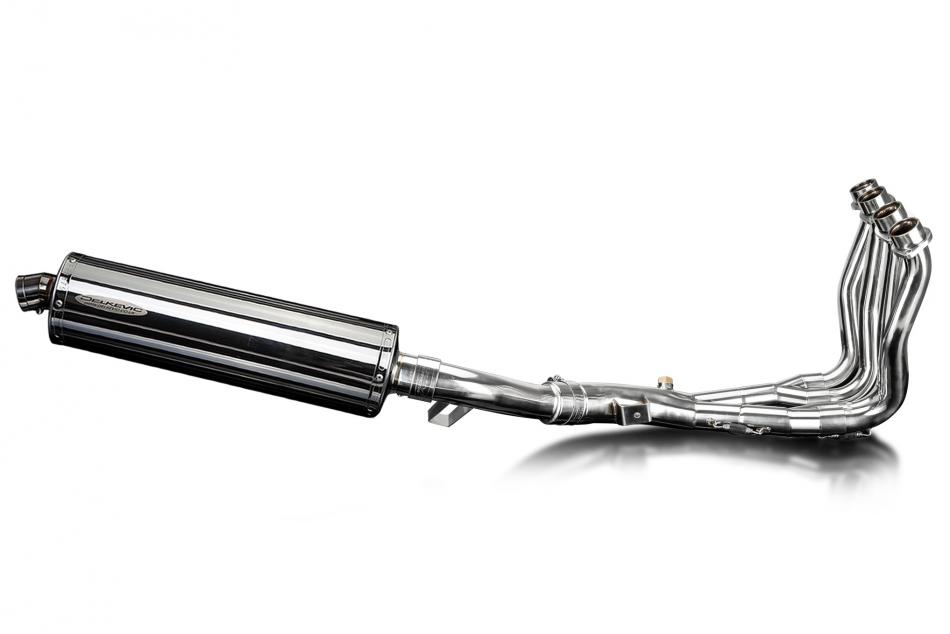 YAMAHA FZ1 FAZER FZ1S 06-15 FULL 4-1 EXHAUST 450mm STAINLESS OVAL BSAU SILENCER