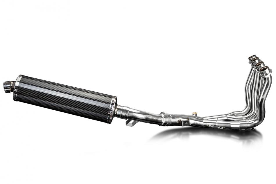 YAMAHA FZ1 FAZER FZ1S 06-15 FULL 4-1 EXHAUST 450mm CARBON OVAL BSAU SILENCER