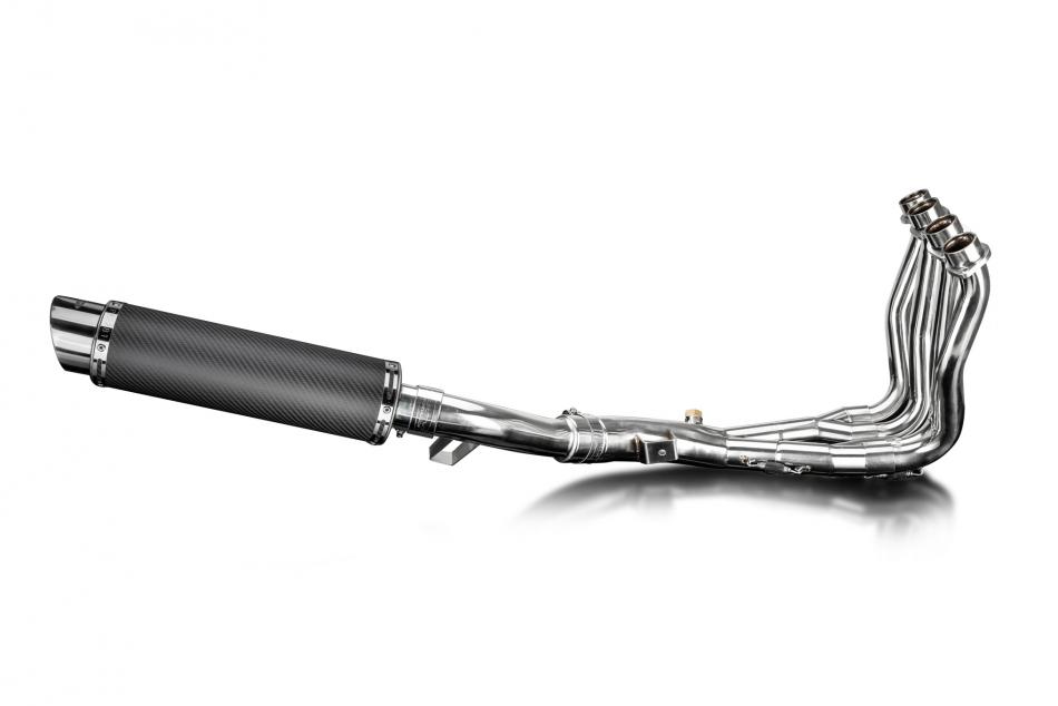 YAMAHA FZ1 FAZER FZ1S 06-15 FULL 4-1 EXHAUST 350mm CARBON ROUND BSAU SILENCER