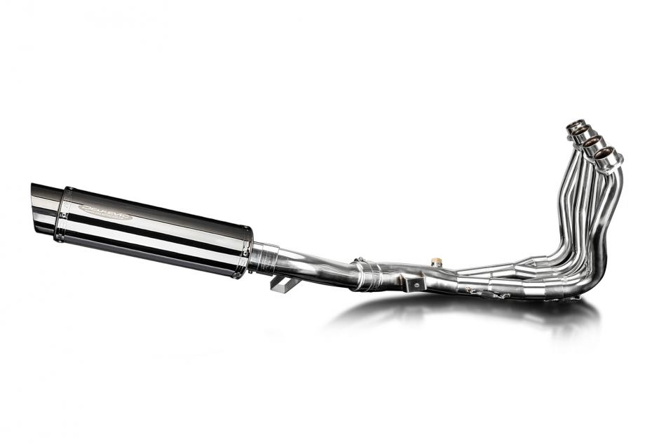 YAMAHA FZ1 FAZER FZ1S 06-15 FULL 4-1 EXHAUST 350mm STAINLESS ROUND BSAU SILENCER