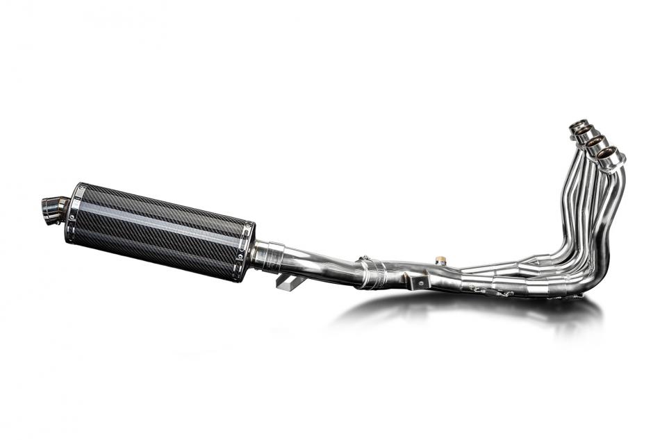 YAMAHA FZ1 FAZER FZ1S 06-15 FULL 4-1 EXHAUST 350mm CARBON OVAL BSAU SILENCER