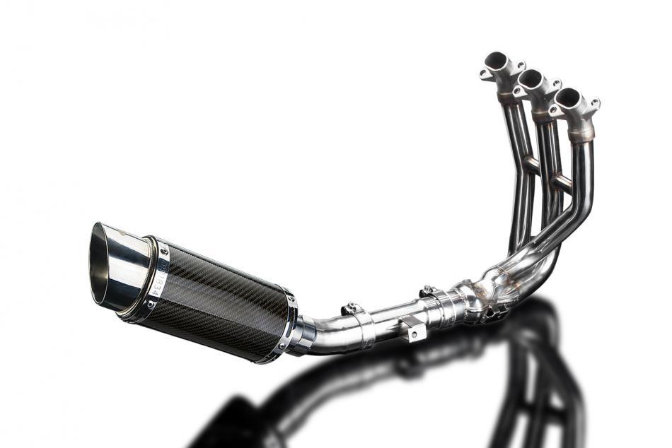 TRIUMPH STREET TRIPLE 675 13-16 DECAT FULL 3-1 EXHAUST 200mm ROUND SILENCER