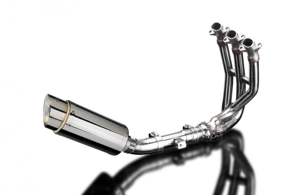 TRIUMPH STREET TRIPLE 675 13-16 DECAT FULL 3-1 EXHAUST 200mm ROUND SILENCER