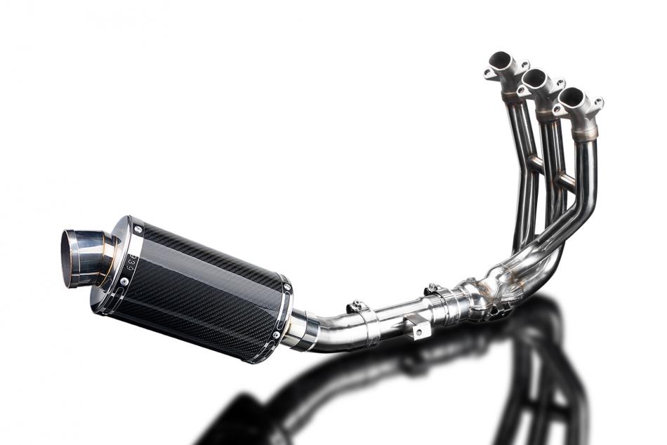 TRIUMPH STREET TRIPLE 675 13-16 DECAT FULL 3-1 EXHAUST 225mm OVAL SILENCER