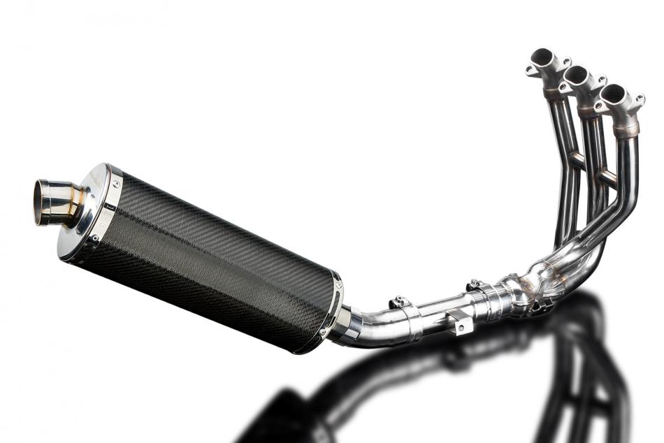 TRIUMPH STREET TRIPLE 675 13-16 DECAT FULL EXHAUST System 350mm OVAL CARBON