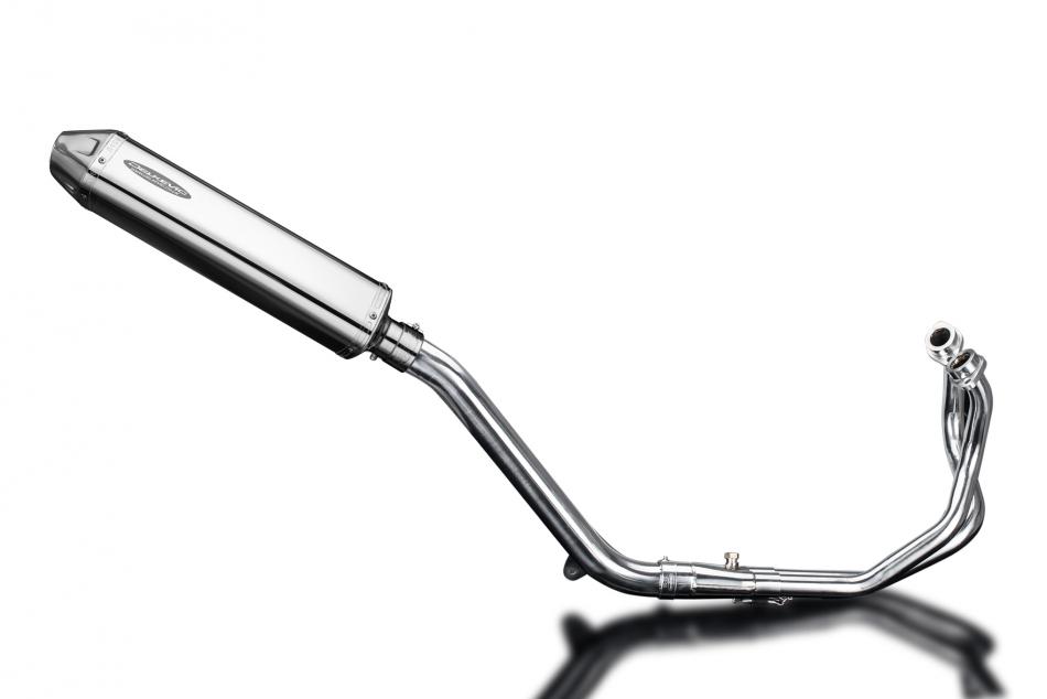 Honda CRF1000L Africa Twin 2016-19 Exhaust 2-1 420mm Tri-Oval Stainless Silencer