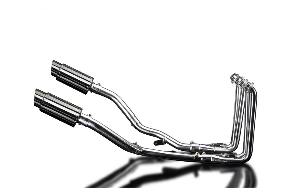 YAMAHA FJR1300 01-05 DECAT FULL 4-2 EXHAUST 200mm STAINLESS ROUND SILENCERS