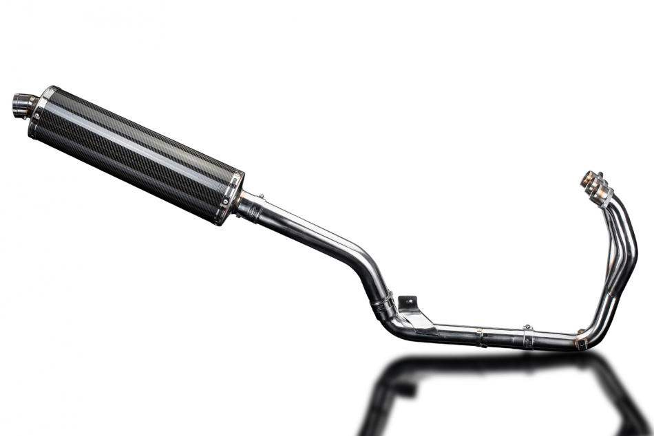 TRIUMPH TIGER 800 2010-19 EXHAUST SYSTEM 450MM CARBON OVAL SILENCER