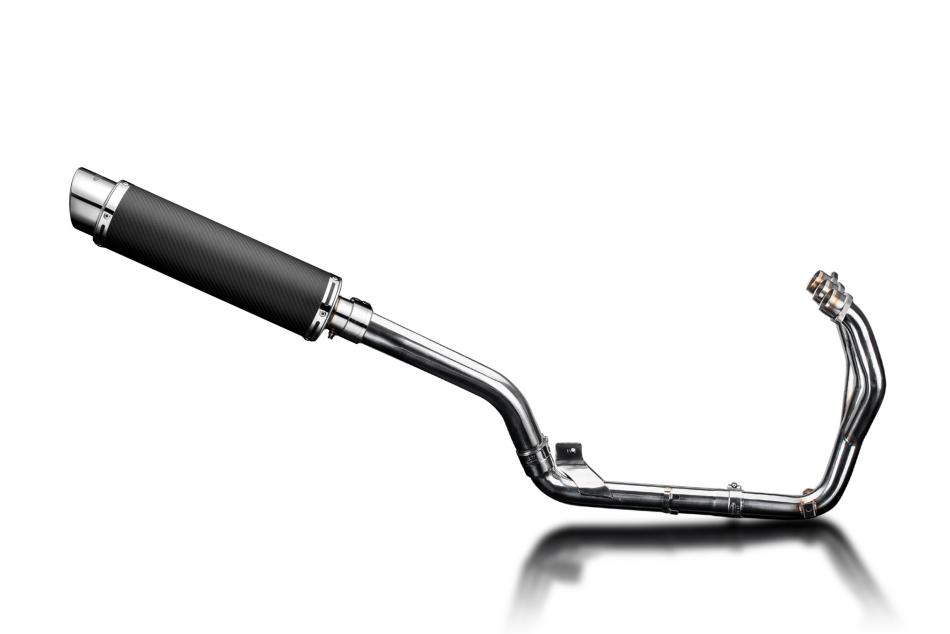 TRIUMPH TIGER 800 2010-19 EXHAUST SYSTEM 350MM ROUND CARBON SILENCER