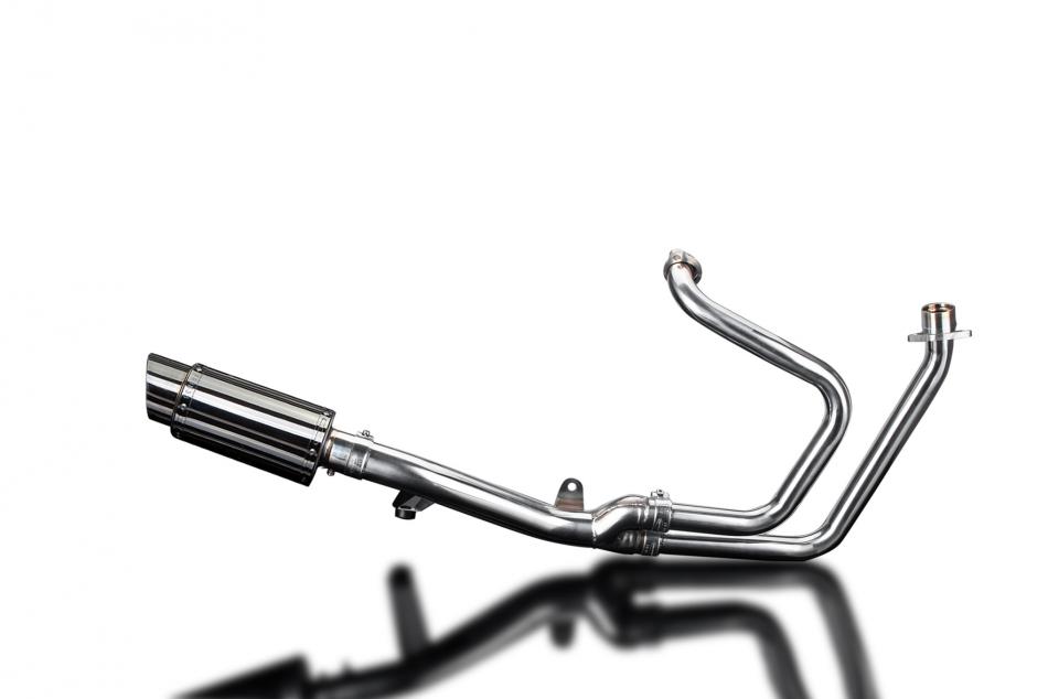 HONDA NT650V DEAUVILLE 98-05 200mm STAINLESS ROUND SILENCER FULL EXHAUST SYSTEM