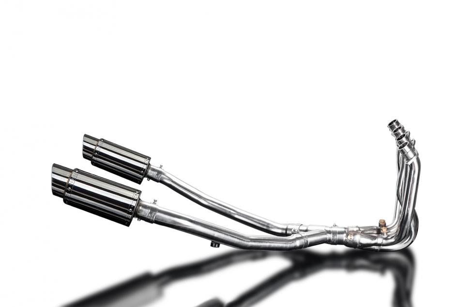 KAWASAKI ZZR1400 08-11 4-2 EXHAUST SYSTEM 200mm STAINLESS ROUND SILENCERS