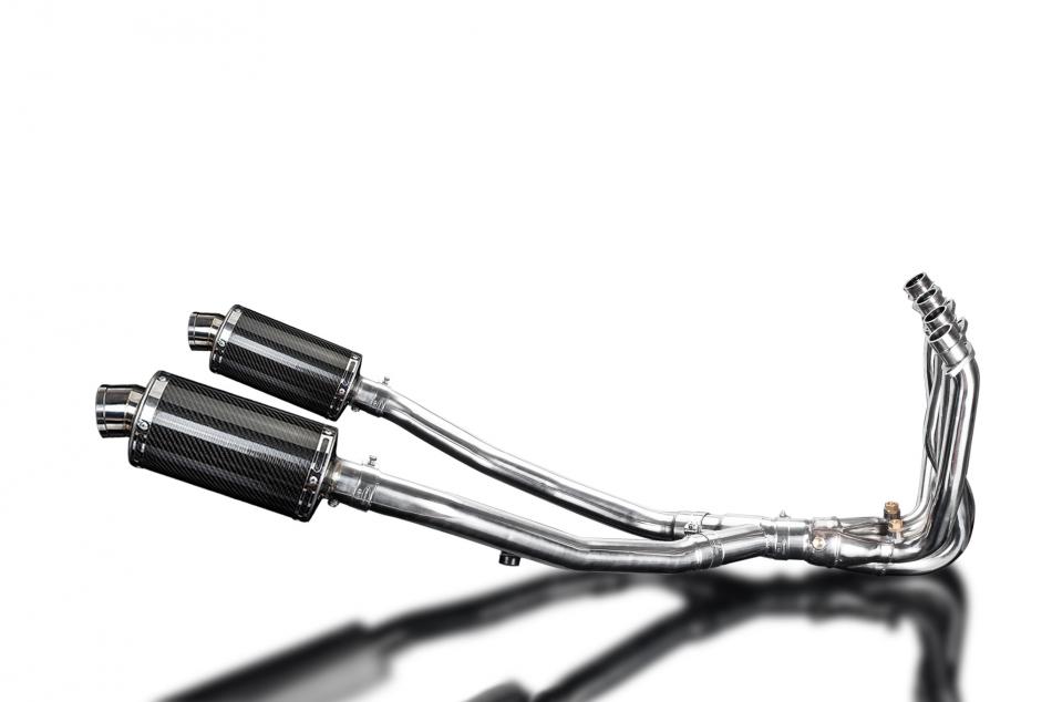 KAWASAKI ZZR1400 08-11 4-2 EXHAUST SYSTEM 225mm CARBON OVAL SILENCERS