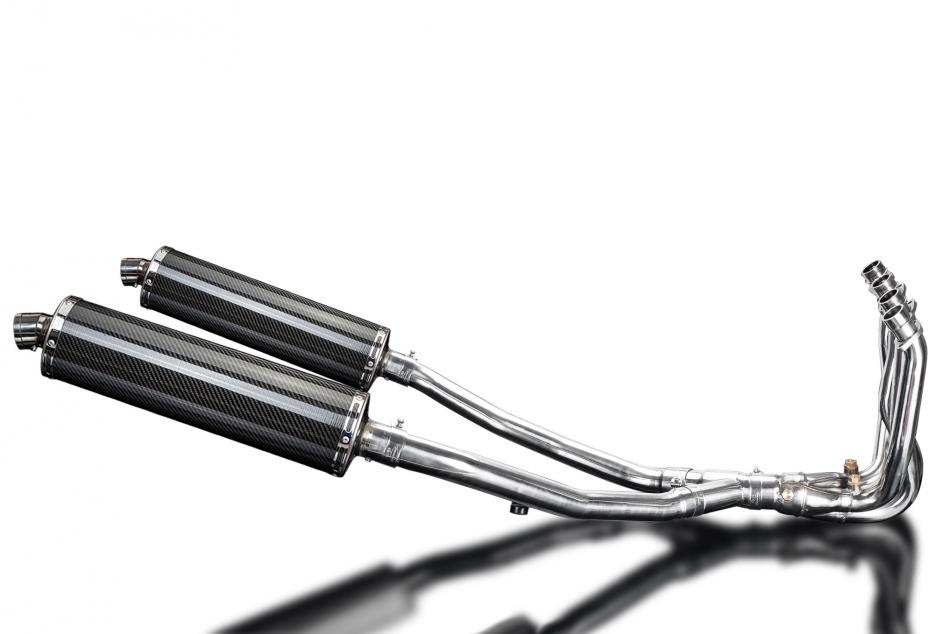 KAWASAKI ZZR1400 08-11 4-2 EXHAUST SYSTEM 450mm CARBON OVAL BSAU SILENCERS