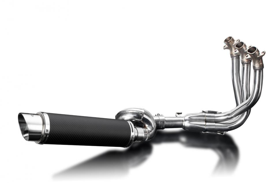 TRIUMPH STREET TRIPLE 765RS 2017-22 COMPLETE EXHAUST SYSTEM 350mm CARBON ROUND