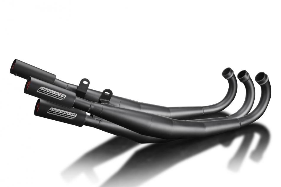 Suzuki GT750 1974-1977 L/M/A/B Expansion Chambers Exhaust Pipes Ceramic Black