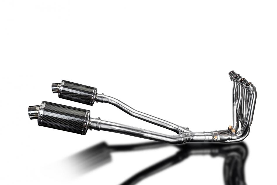 KAWASAKI GTR1400 07-20 COMPLETE 4>2 EXHAUST SYSTEM 225mm OVAL CARBON SILENCER