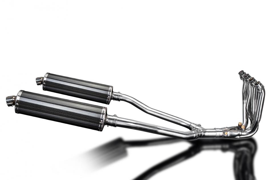 KAWASAKI GTR1400 07-20 COMPLETE 4>2 EXHAUST SYSTEM 450mm OVAL CARBON SILENCER