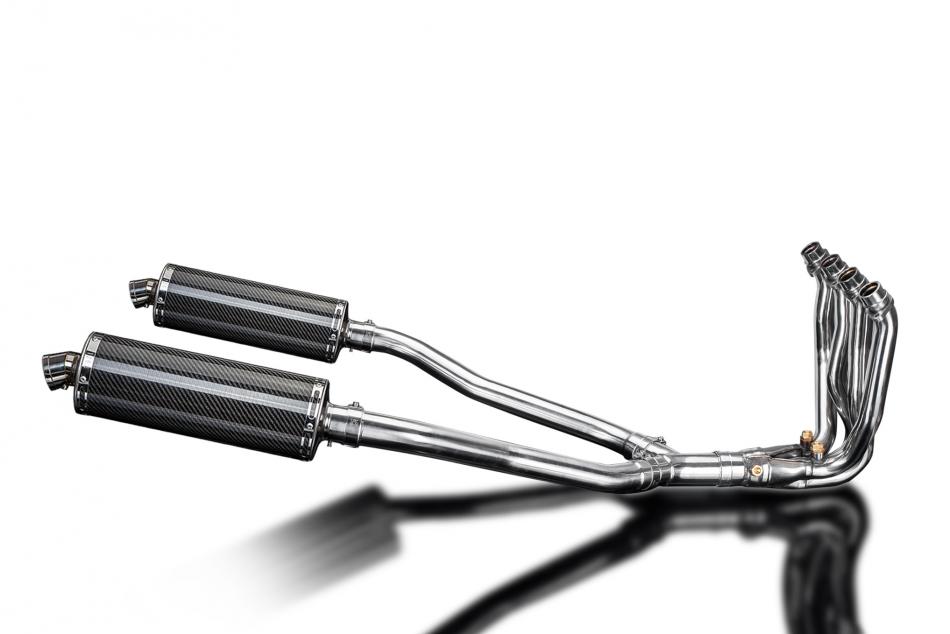 KAWASAKI GTR1400 07-20 COMPLETE 4>2 EXHAUST SYSTEM 350mm OVAL CARBON SILENCER